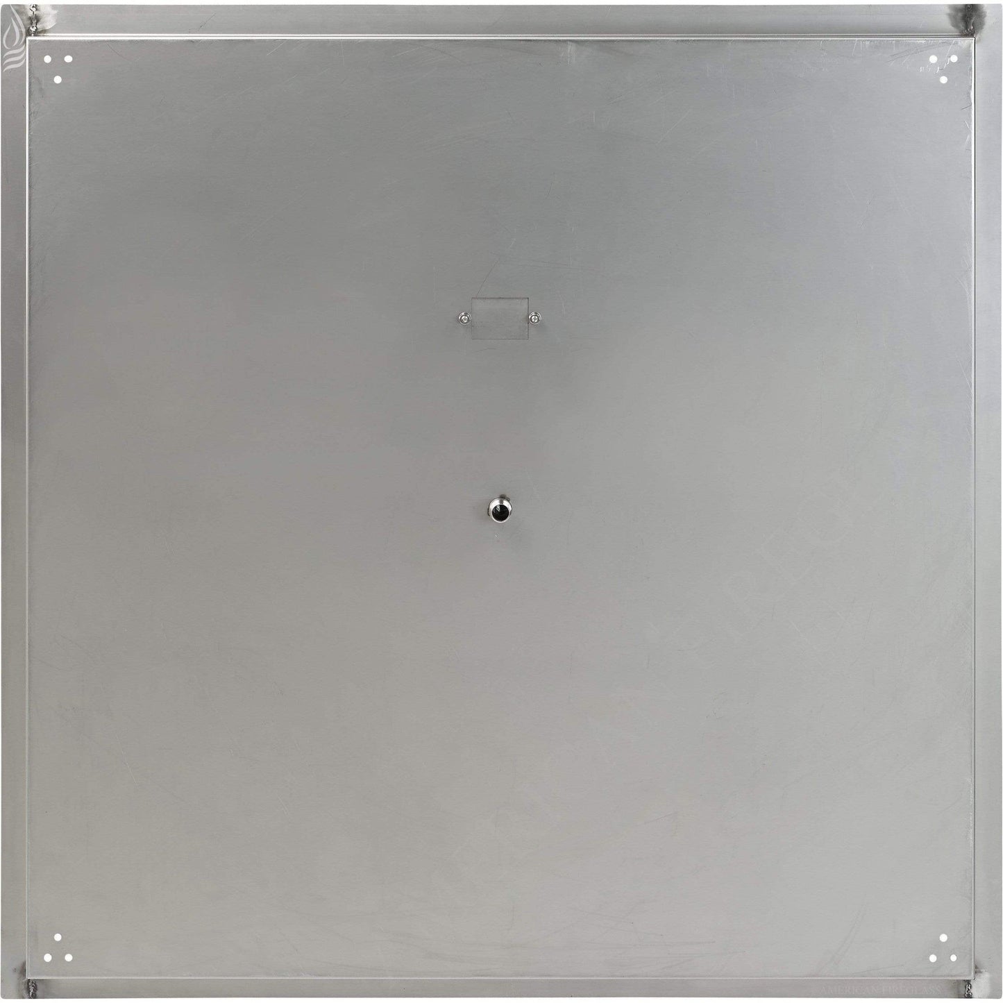 American Fireglass 36" Stainless Steel Square Drop In Pan With 18" Fire Ring