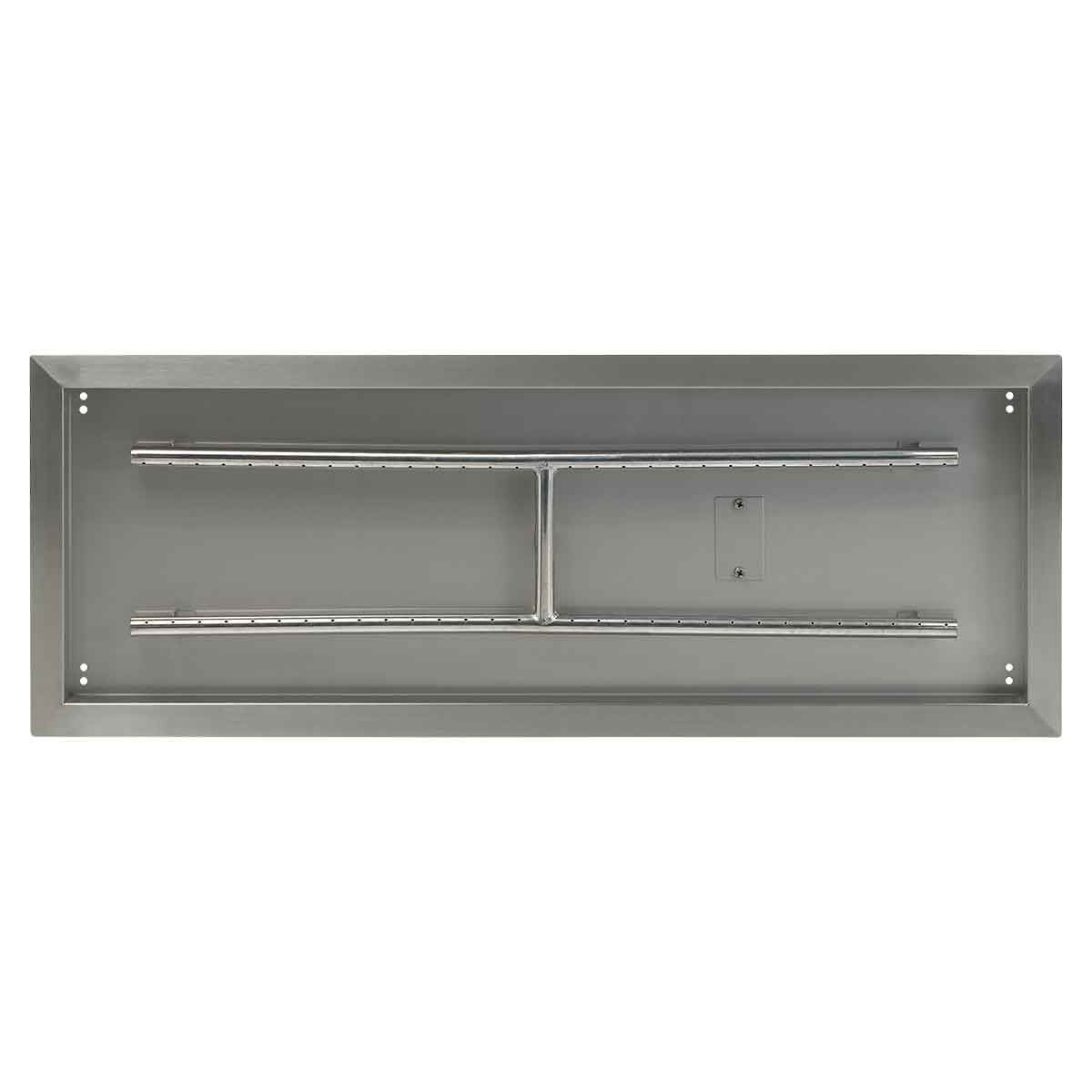 American Fireglass 36" x 12" Rectangular Stainless Steel Drop-In Fire Pit Pan