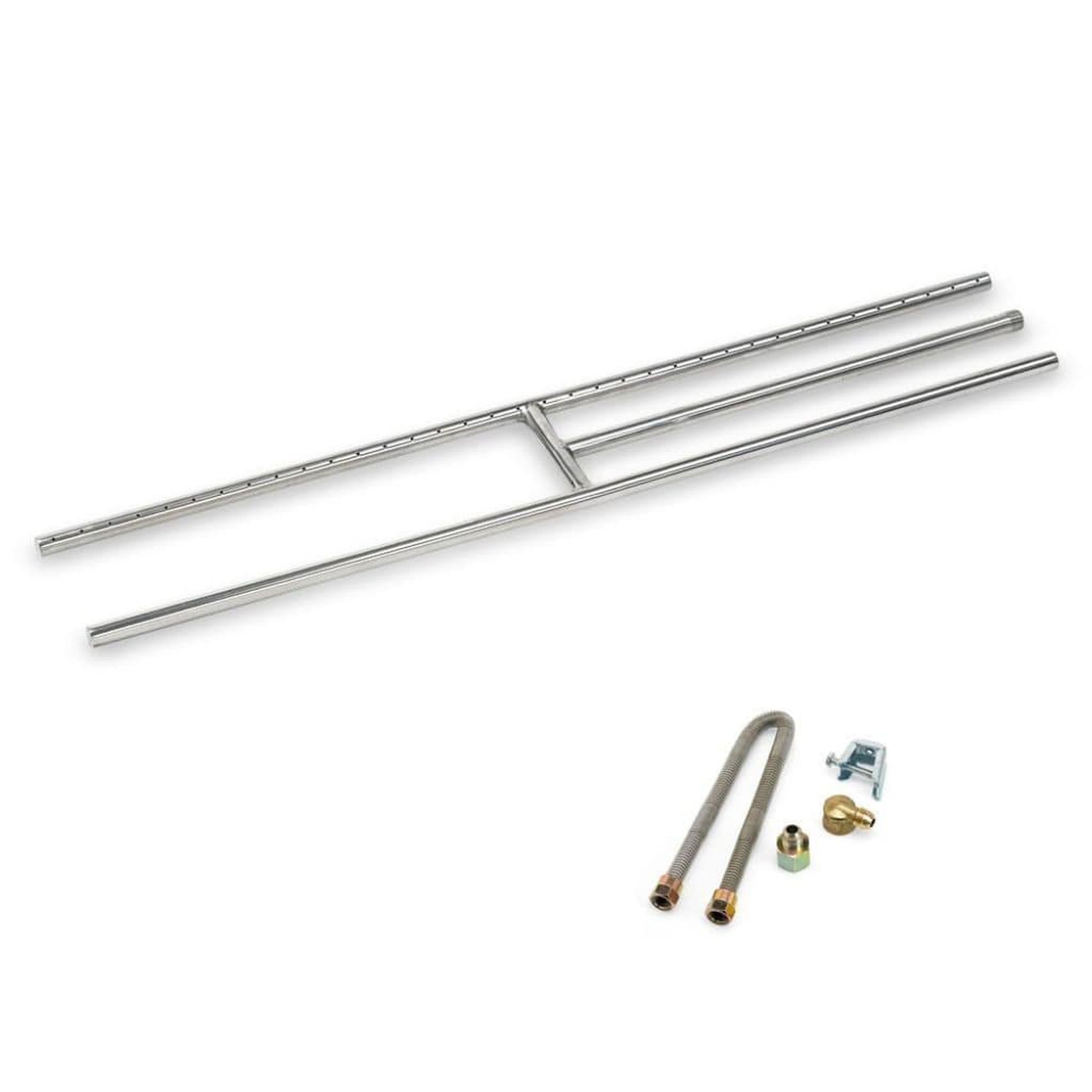 American Fireglass 36" x 6" Stainless Steel H-Style Burner - Natural Gas
