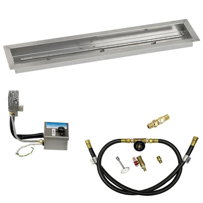 American Fireglass 36" x 6" Stainless Steel Linear Channel Drop-In Pan with S.I.T. System