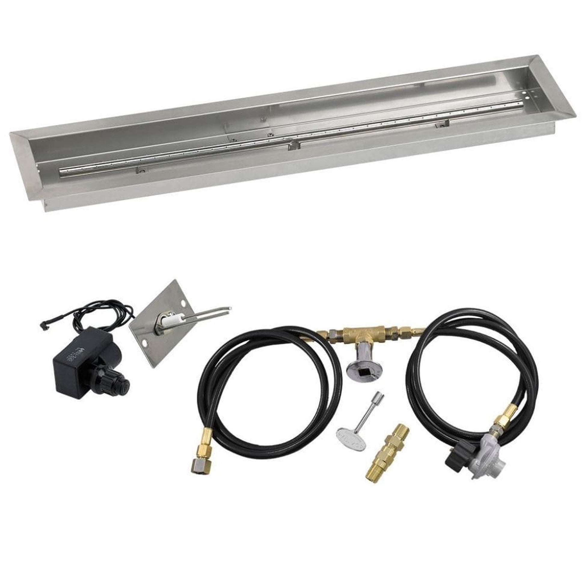 American Fireglass 36"x 6" Linear Channel Drop-In Pan with Spark Ignition Kit