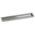 American Fireglass 36"x 6" Linear Stainless Steel Drop-In Fire Pit Pan with Propane Match Light Kit