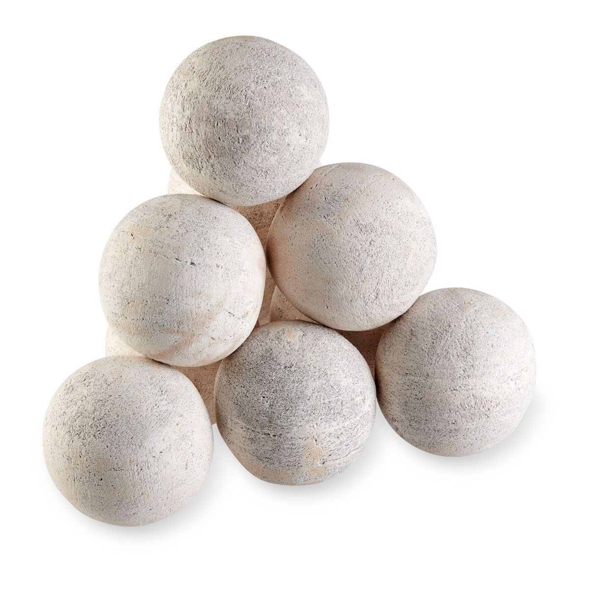 American Fireglass 4" Cottage White Lite Stone Fire Ball