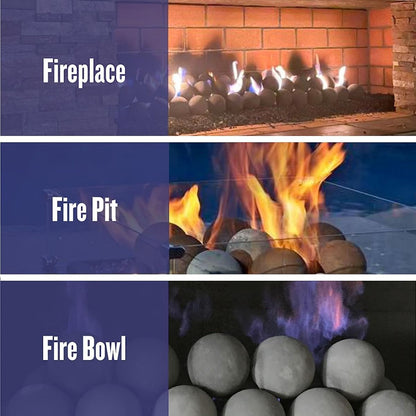 American Fireglass 4" Cottage White Lite Stone Fire Ball