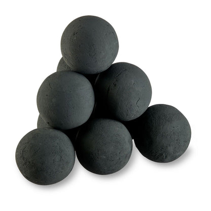 American Fireglass 4" Matte Black Lite Stone Fire Ball