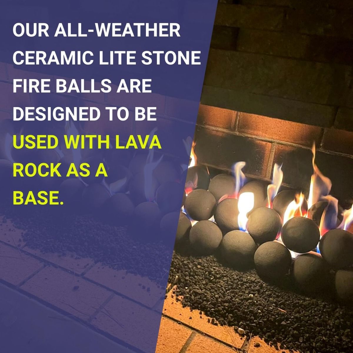 American Fireglass 4" Thunder Gray Lite Stone Fire Ball