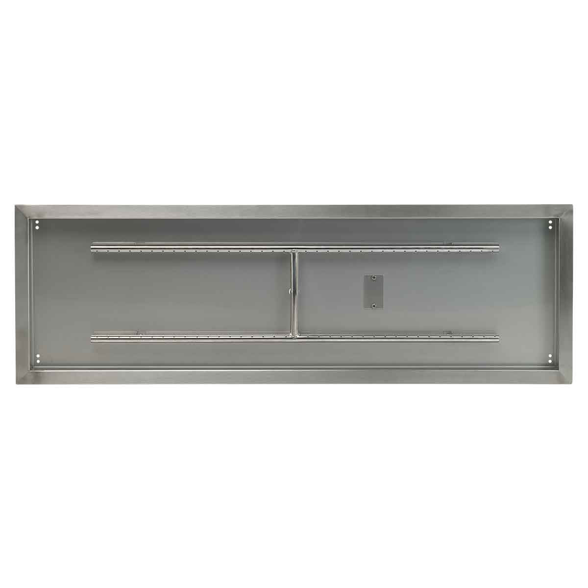 American Fireglass 48" x 14" Rectangular Stainless Steel Drop-In Fire Pit Pan