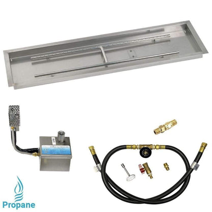 American Fireglass 48" x 14" Rectangular Stainless Steel Drop-In Pan with S.I.T. System