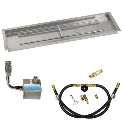 American Fireglass 48" x 14" Rectangular Stainless Steel Drop-In Pan with S.I.T. System