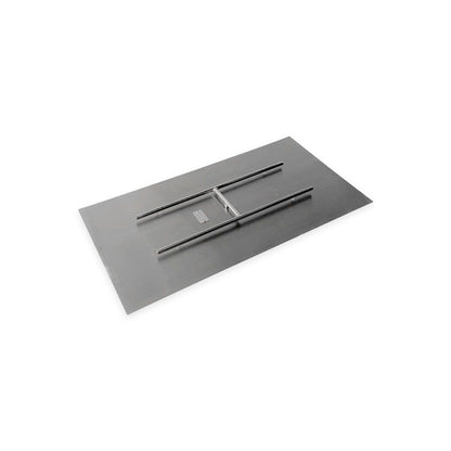 American Fireglass 48" x 24" Rectangular Stainless Steel Flat Fire Pit Pan