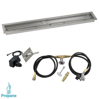 American Fireglass 48"x 6" Linear Channel Drop-In Pan with Spark Ignition Kit
