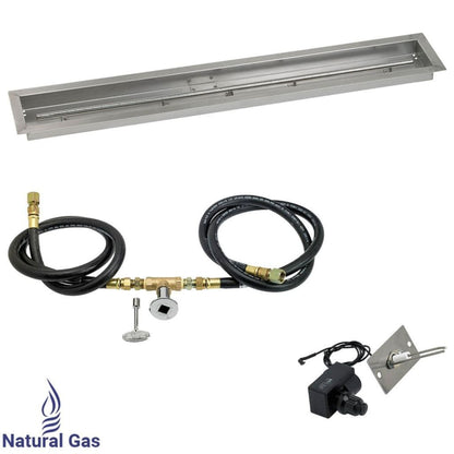 American Fireglass 48"x 6" Linear Channel Drop-In Pan with Spark Ignition Kit