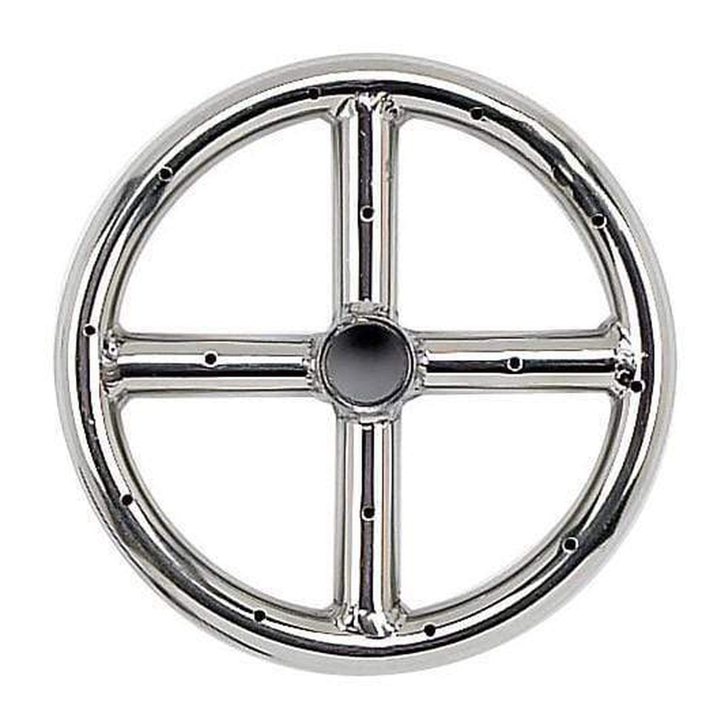 American Fireglass 6" Single-Ring Stainless Steel Burner with a 1/2" Inlet