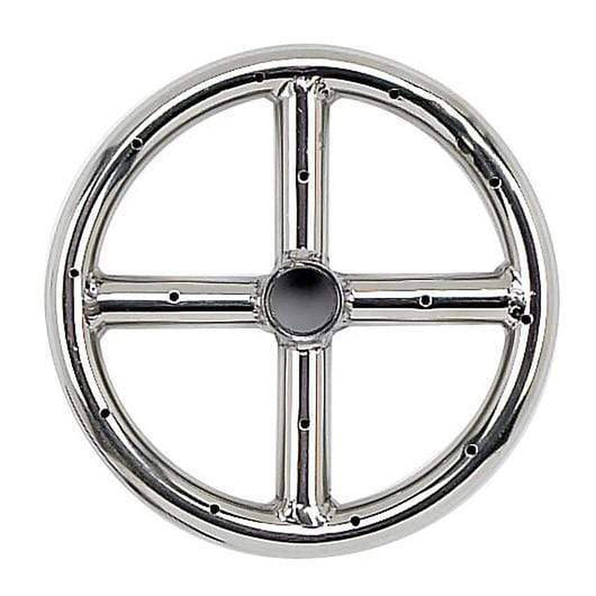 American Fireglass 6" Single-Ring Stainless Steel Burner with a 1/2" Inlet