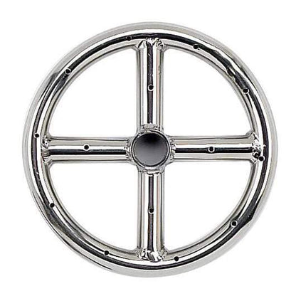 American Fireglass 6" Single-Ring Stainless Steel Burner with a 1/2" Inlet