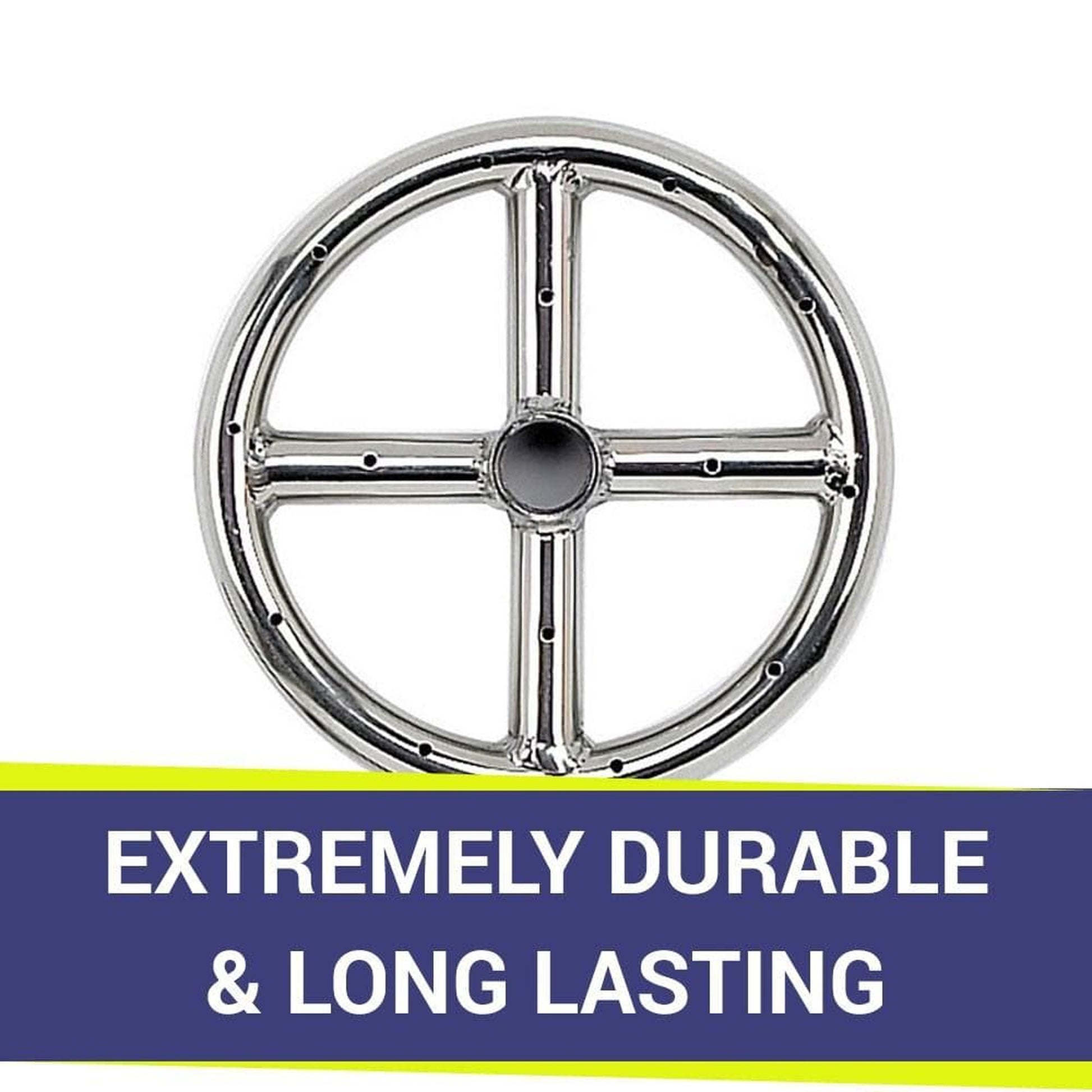 American Fireglass 6" Single-Ring Stainless Steel Burner with a 1/2" Inlet