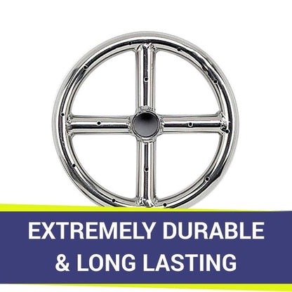American Fireglass 6" Single-Ring Stainless Steel Burner with a 1/2" Inlet