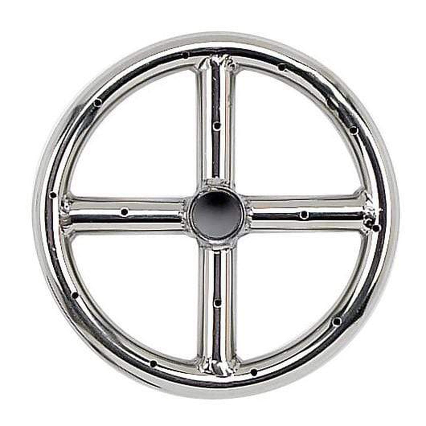American Fireglass 6" Single-Ring Stainless Steel Burner with a 1/2" Inlet