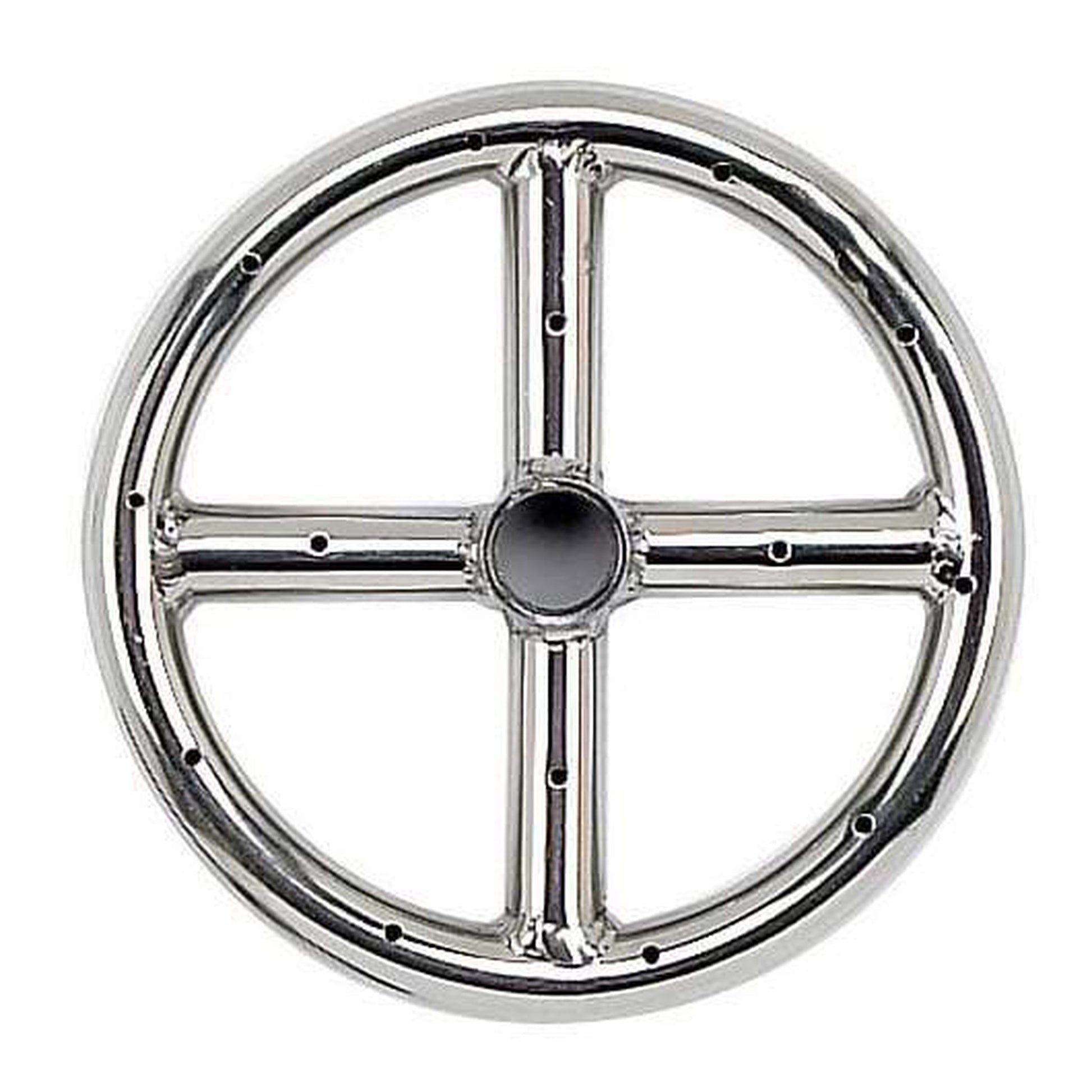 American Fireglass 6" Single-Ring Stainless Steel Burner with a 1/2" Inlet