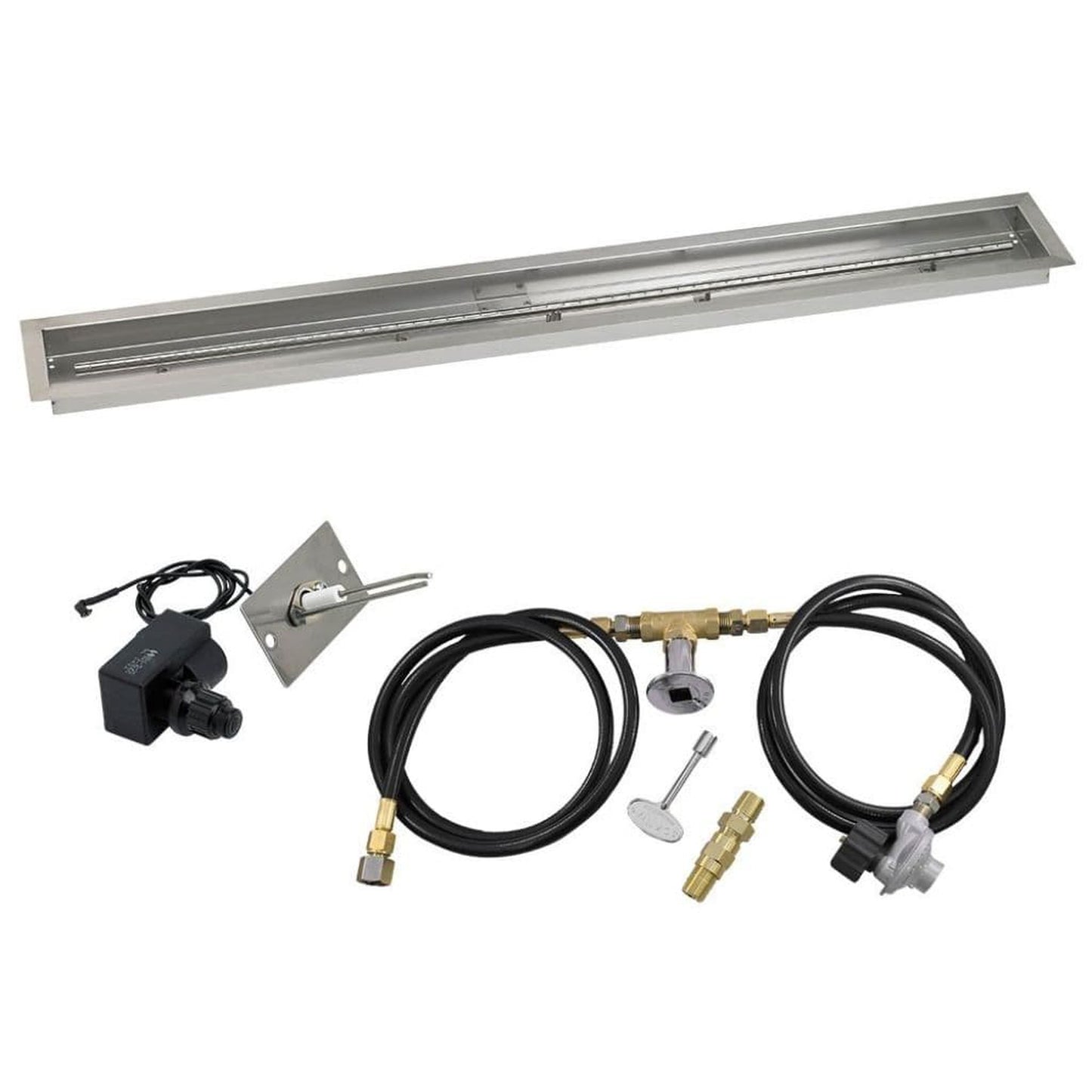 American Fireglass 60"x 6" Linear Channel Drop-In Pan with Spark Ignition Kit