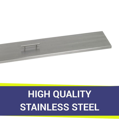 American Fireglass 63" Linear Stainless Steel Drop-In Fire Pit Pan Cover