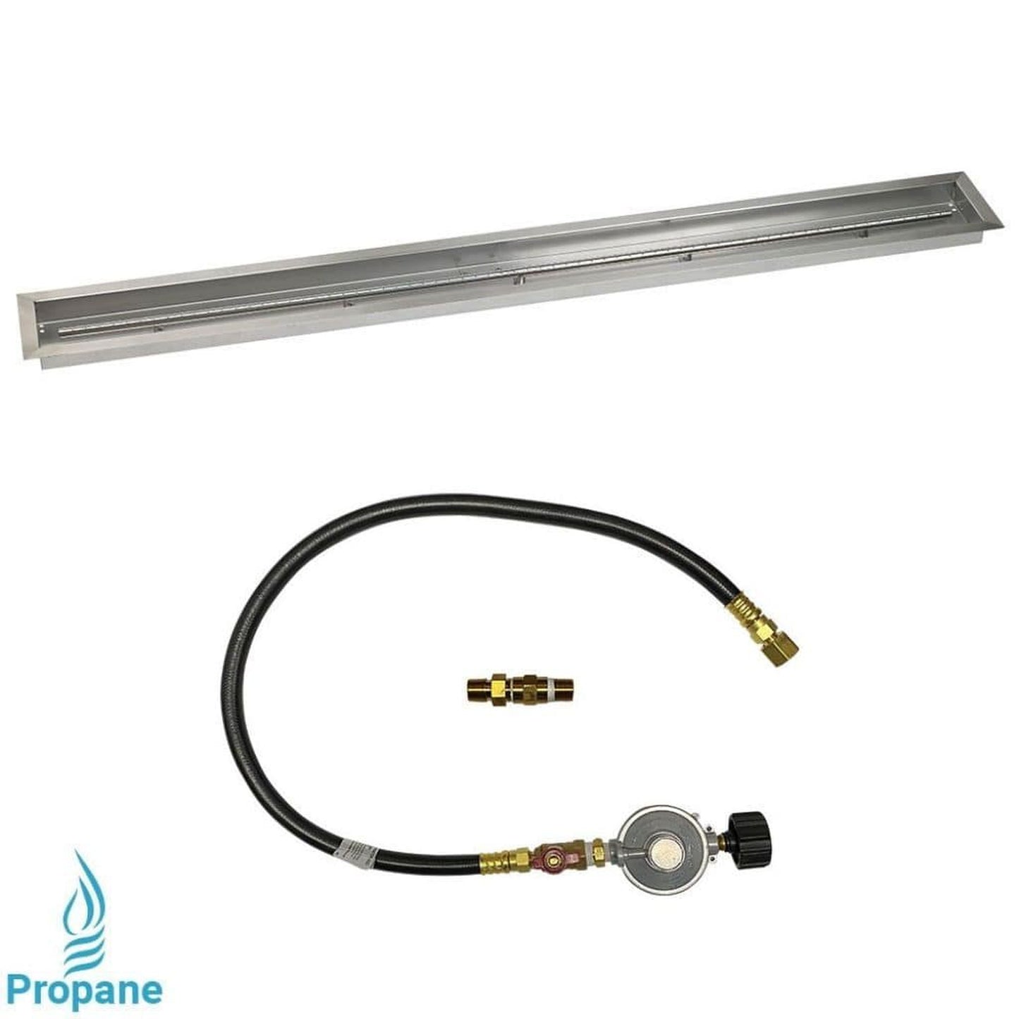 American Fireglass 72"x 6" Linear Drop-In Pan with Match Light Kit