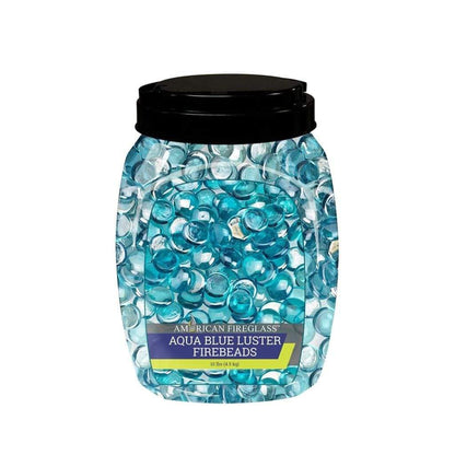 American Fireglass Aqua Blue Luster Fire Beads