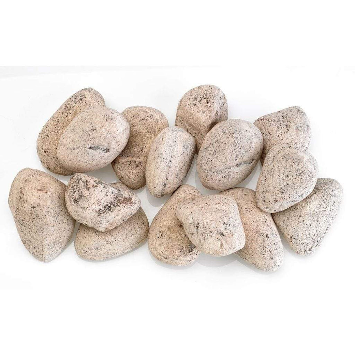 American Fireglass Cottage White Lite Stones Set - 15 Stone Set