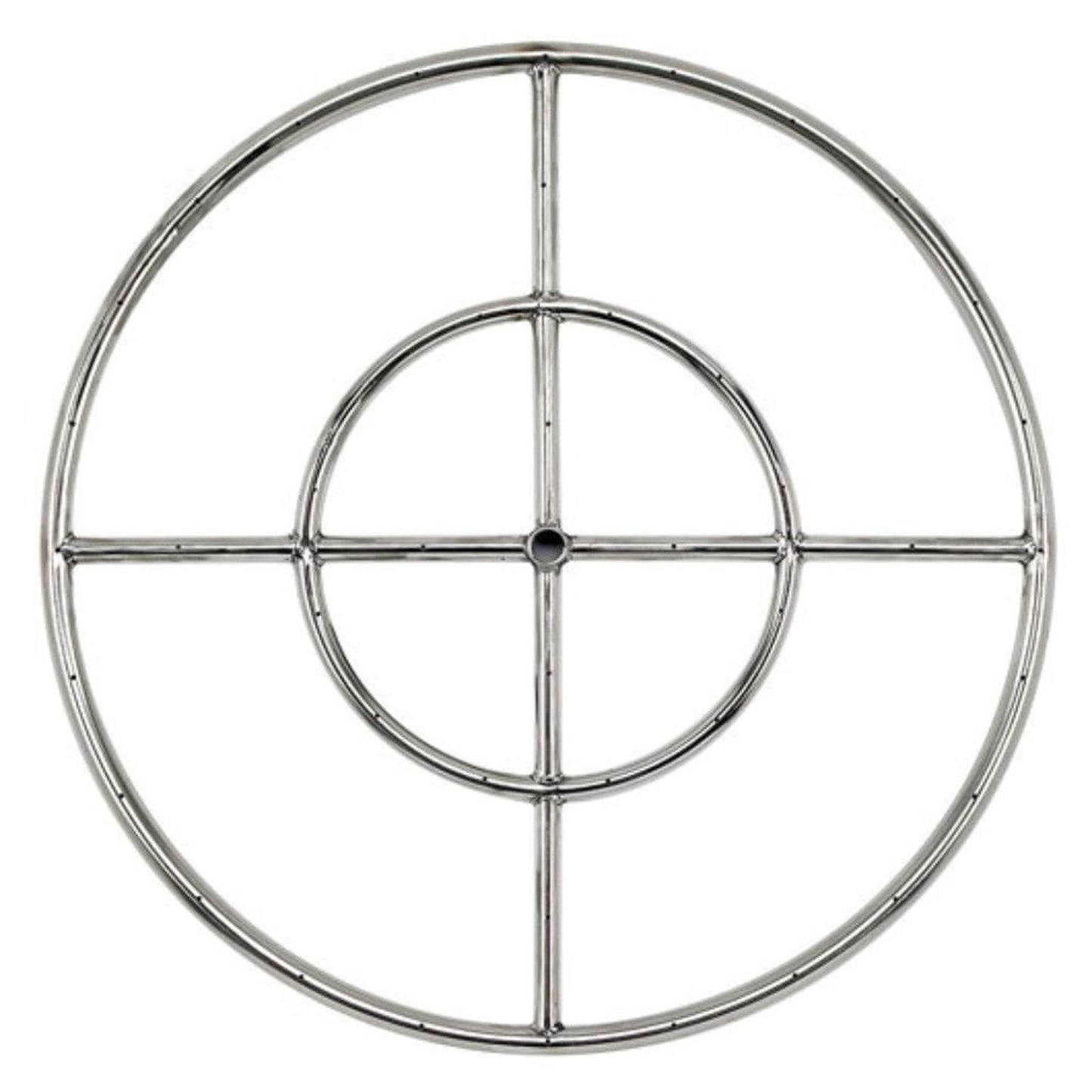 American Fireglass Double-Ring Stainless Steel Burner with a 1/2" Inlet