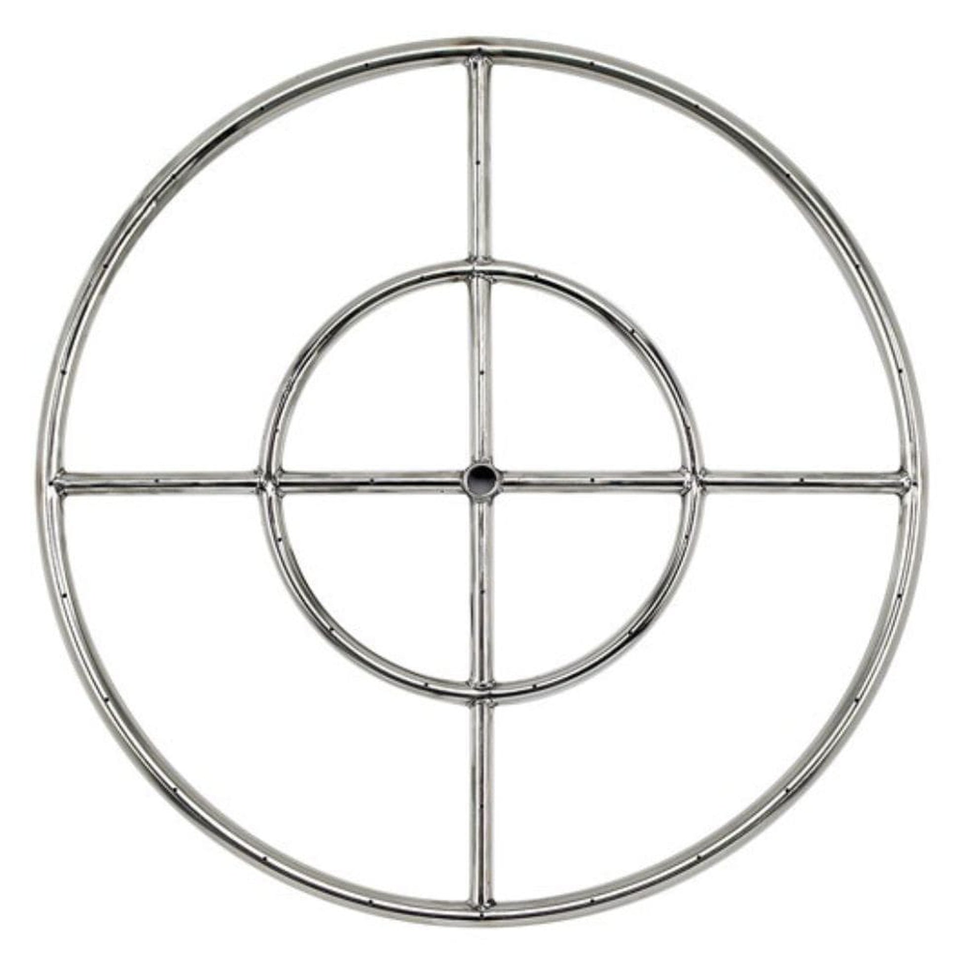 American Fireglass Double-Ring Stainless Steel Burner with a 1/2" Inlet