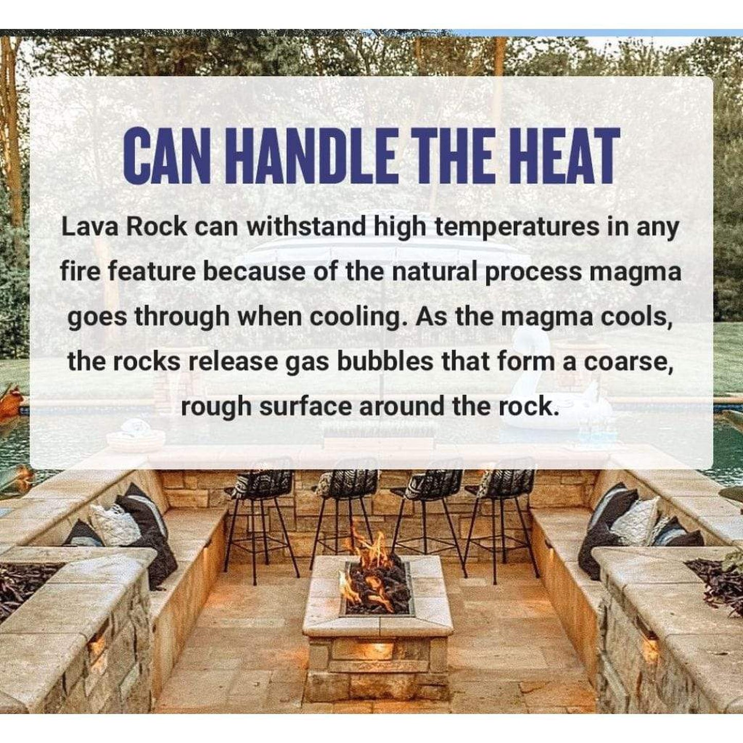 American Fireglass Extra Large Black Lava Rock