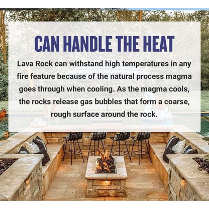 American Fireglass Extra Large Black Lava Rock