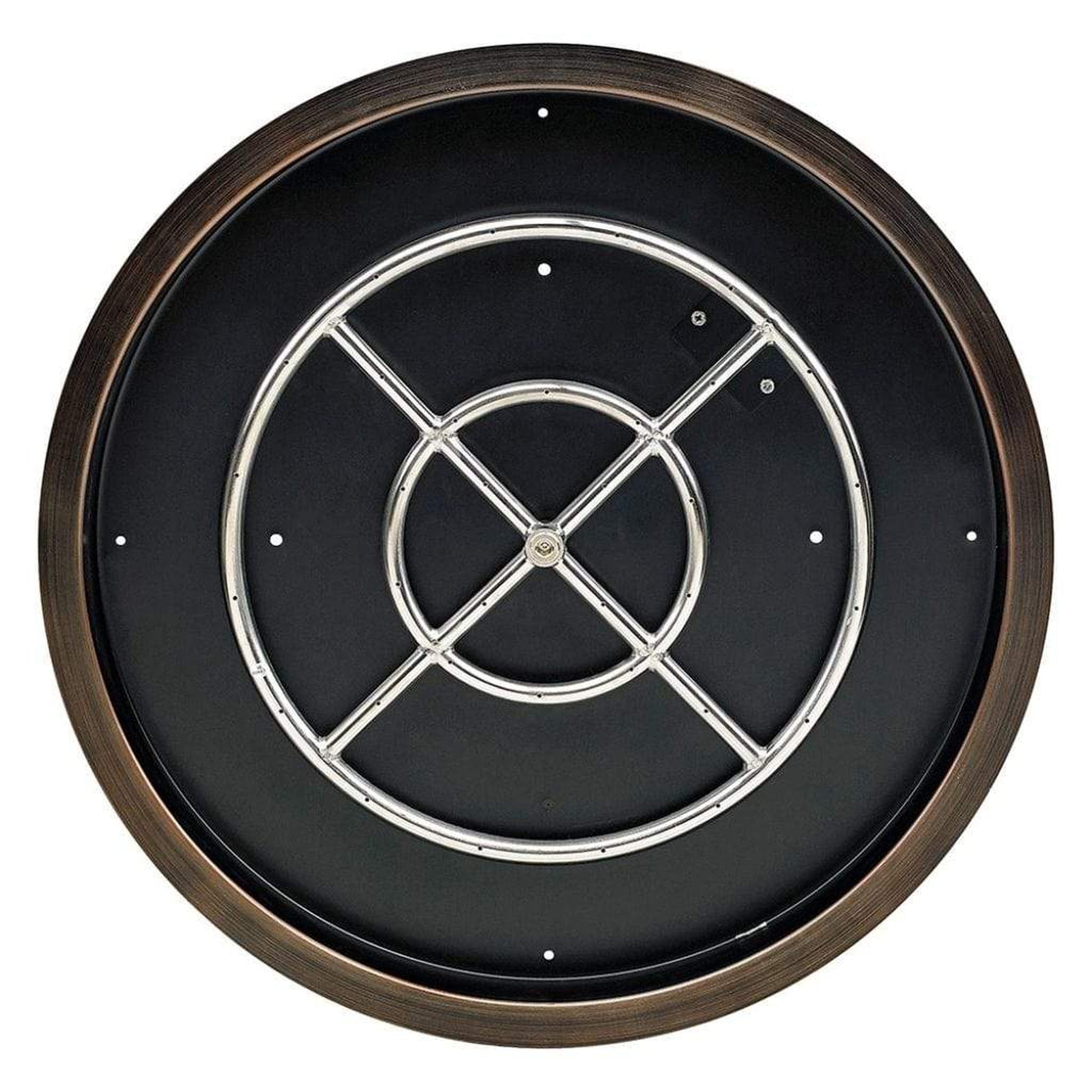 American Fireglass Oil Rubbed Bronze Drop-In Pan with Ring Burner