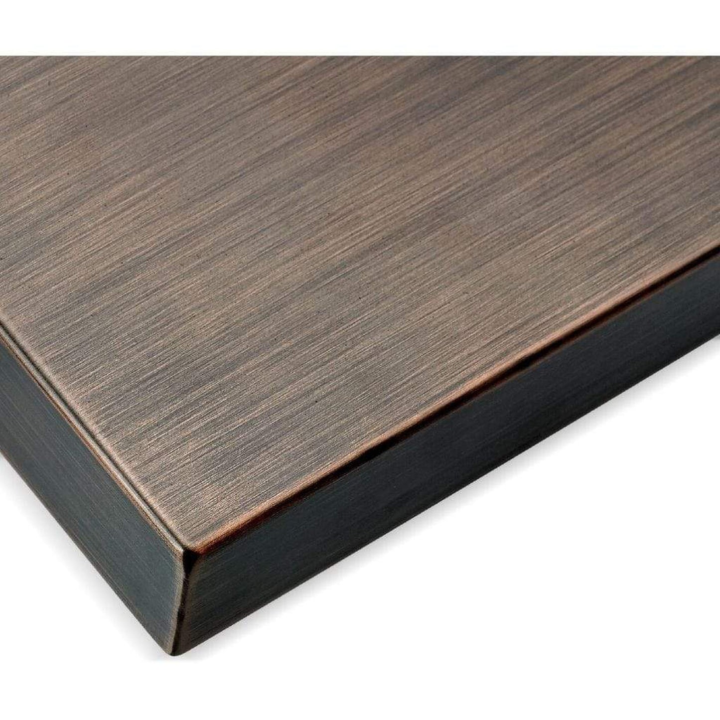 American Fireglass Oil Rubbed Bronze Stainless Steel Cover for Rectangular Drop-In Fire Pit Pan