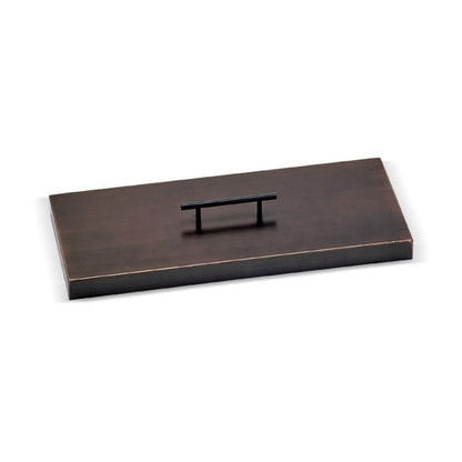 American Fireglass Oil Rubbed Bronze Stainless Steel Cover for Rectangular Drop-In Fire Pit Pan