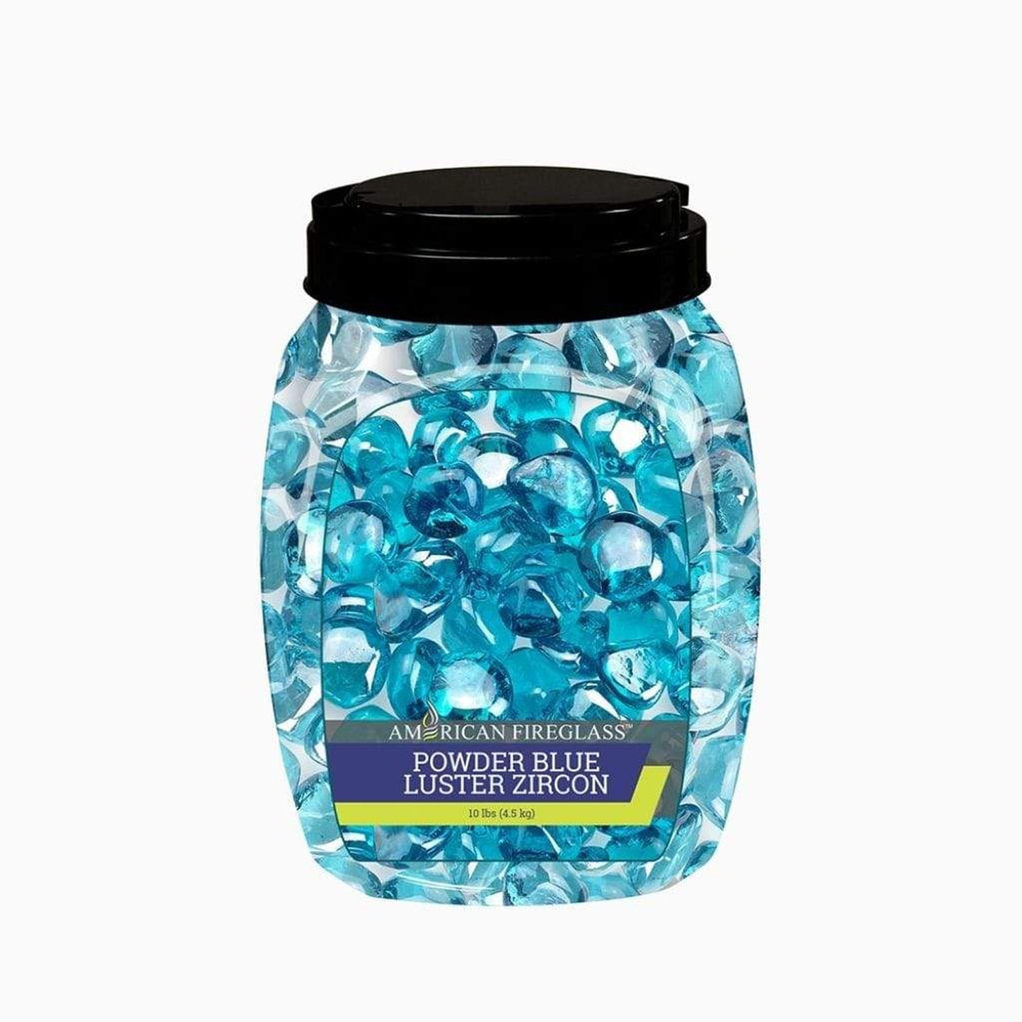 American Fireglass Powder Blue Luster Zircon Fire Glass