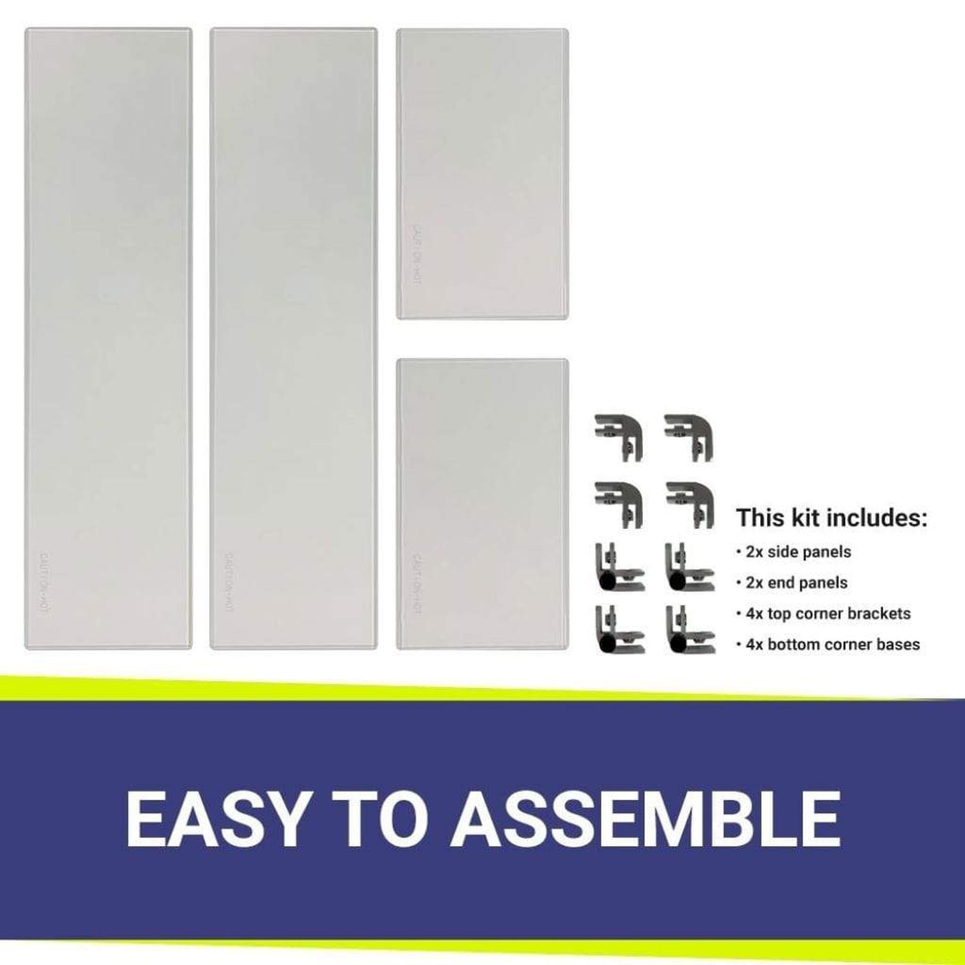 American Fireglass Rectangular Glass Flame Guard for 18" x 6" Drop-In Fire Pit Pan