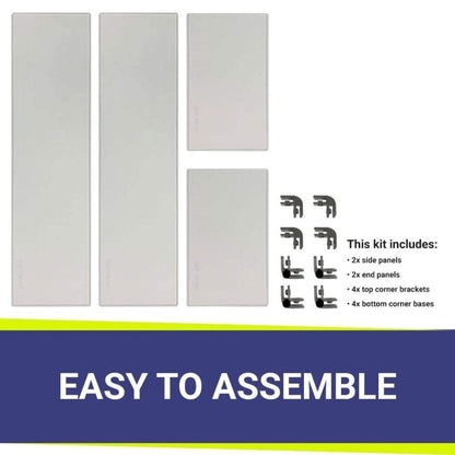 American Fireglass Rectangular Glass Flame Guard for 18" x 6" Drop-In Fire Pit Pan