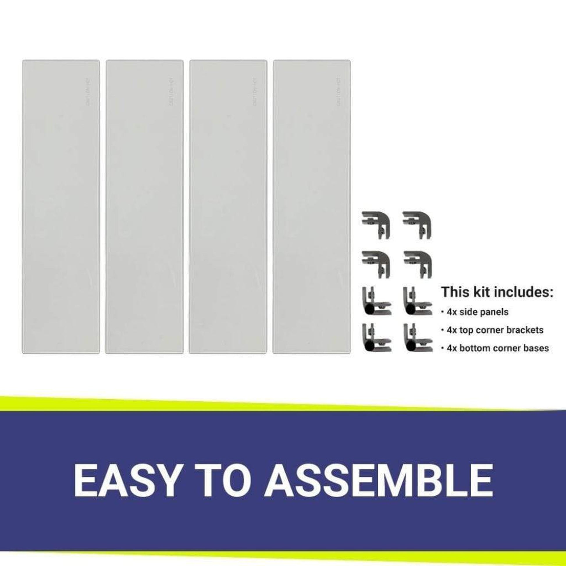 American Fireglass Square Glass Flame Guard for 18" Square Drop-In Fire Pit Pan