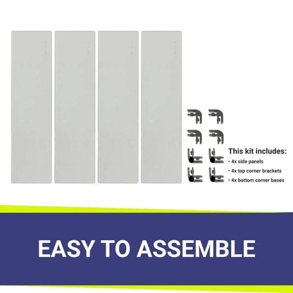 American Fireglass Square Glass Flame Guard for 18" Square Drop-In Fire Pit Pan