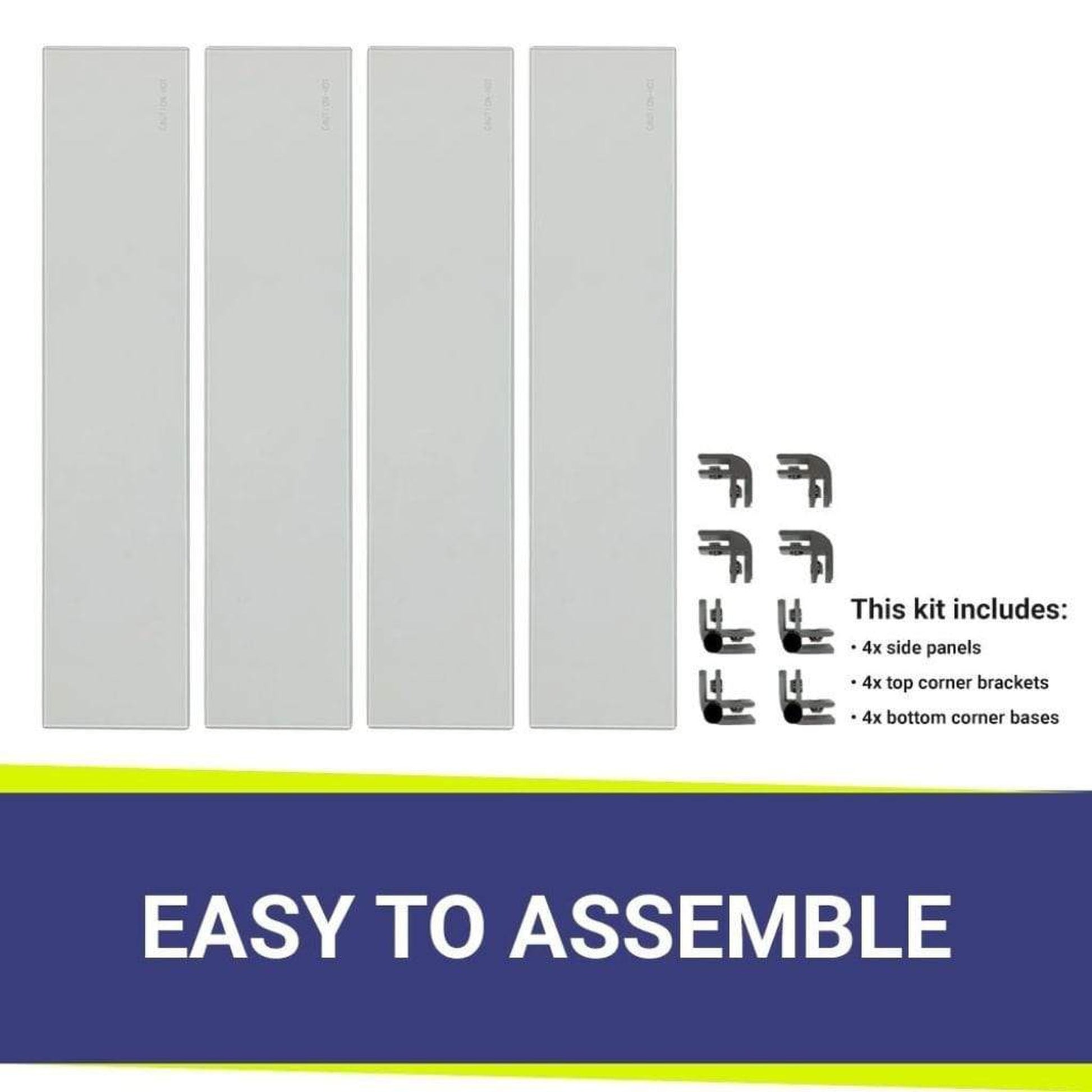 American Fireglass Square Glass Flame Guard for 24" Square Drop-In Fire Pit Pan