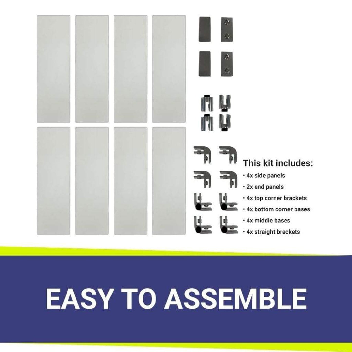 American Fireglass Square Glass Flame Guard for 36" Square Drop-In Fire Pit Pan