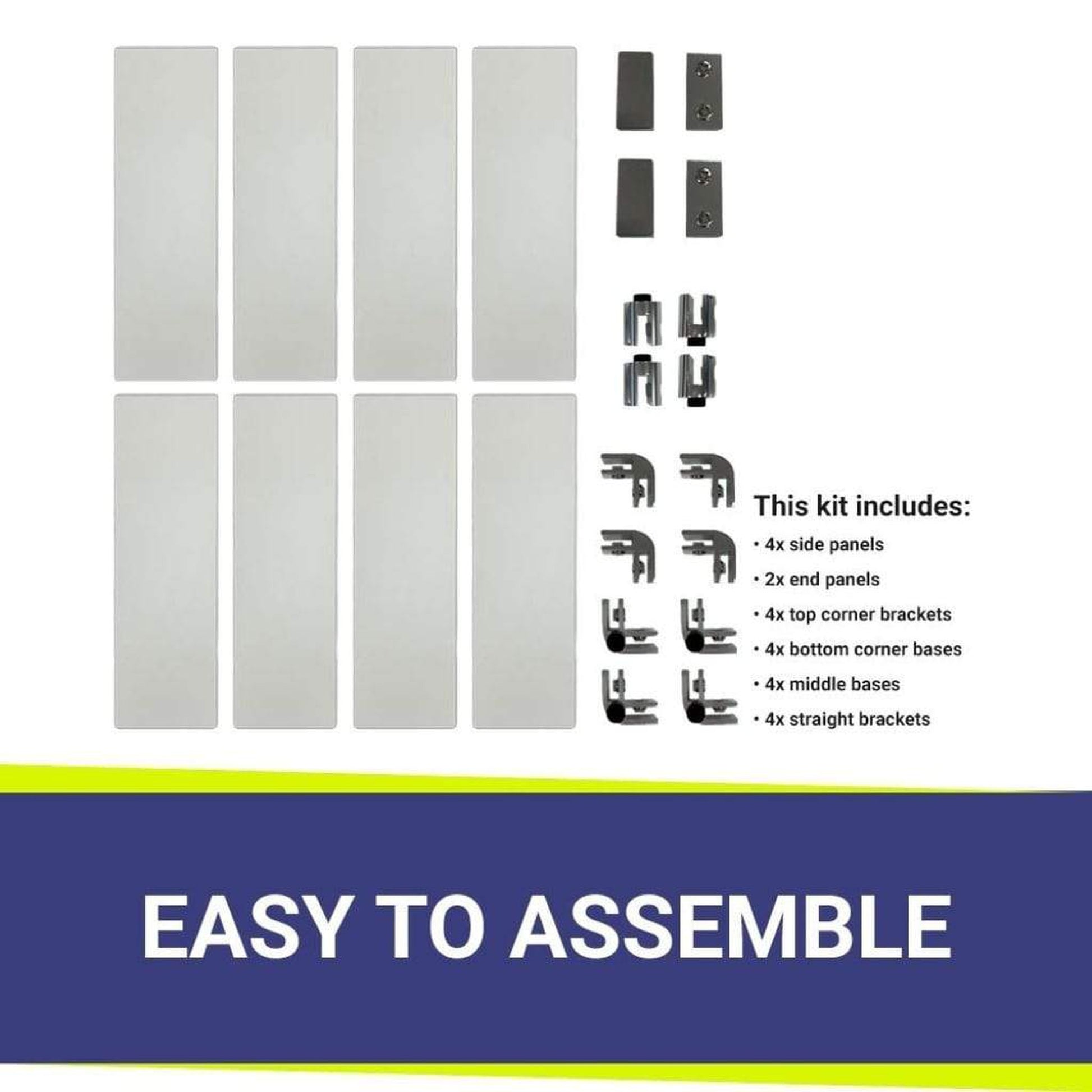 American Fireglass Square Glass Flame Guard for 36" Square Drop-In Fire Pit Pan