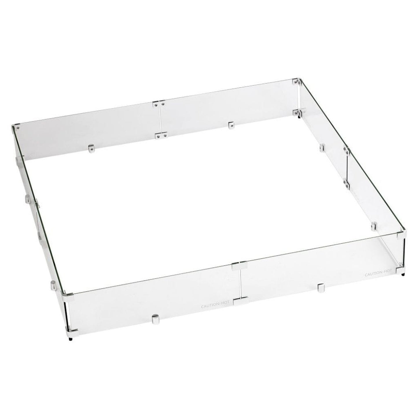American Fireglass Square Glass Flame Guard for 36" Square Drop-In Fire Pit Pan