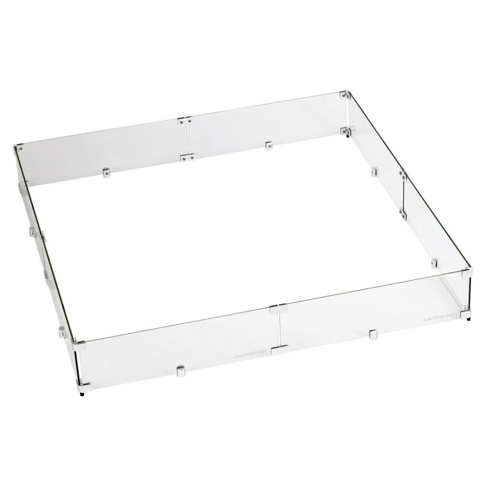 American Fireglass Square Glass Flame Guard for 36" Square Drop-In Fire Pit Pan