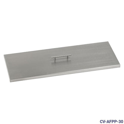 American Fireglass Stainless Steel Cover for Rectangular Drop-In Fire Pit Pan