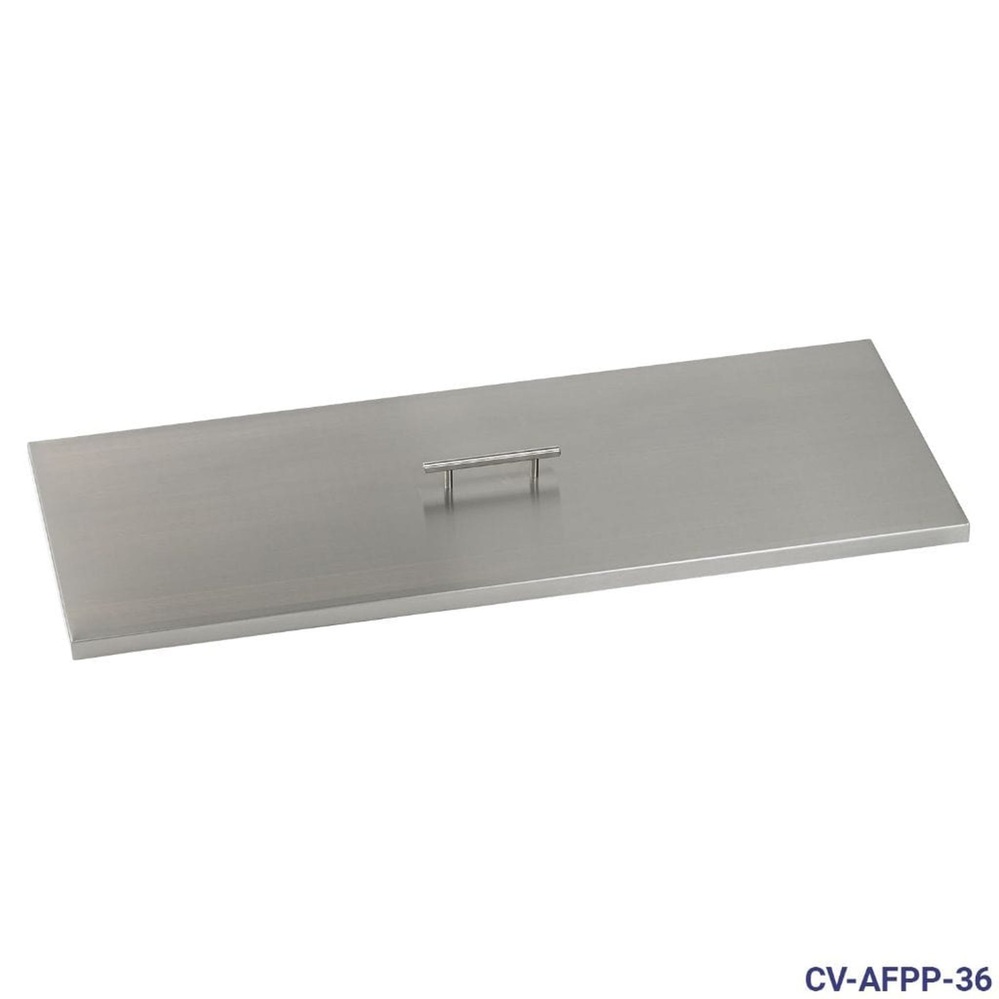 American Fireglass Stainless Steel Cover for Rectangular Drop-In Fire Pit Pan