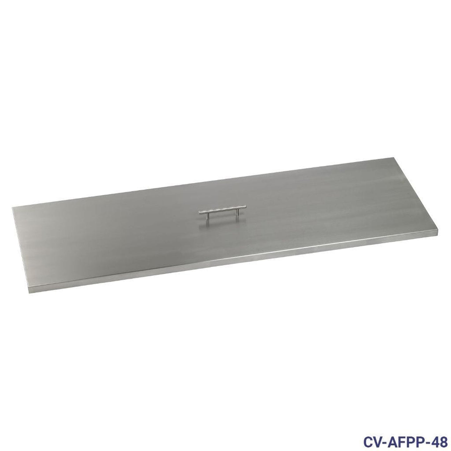 American Fireglass Stainless Steel Cover for Rectangular Drop-In Fire Pit Pan