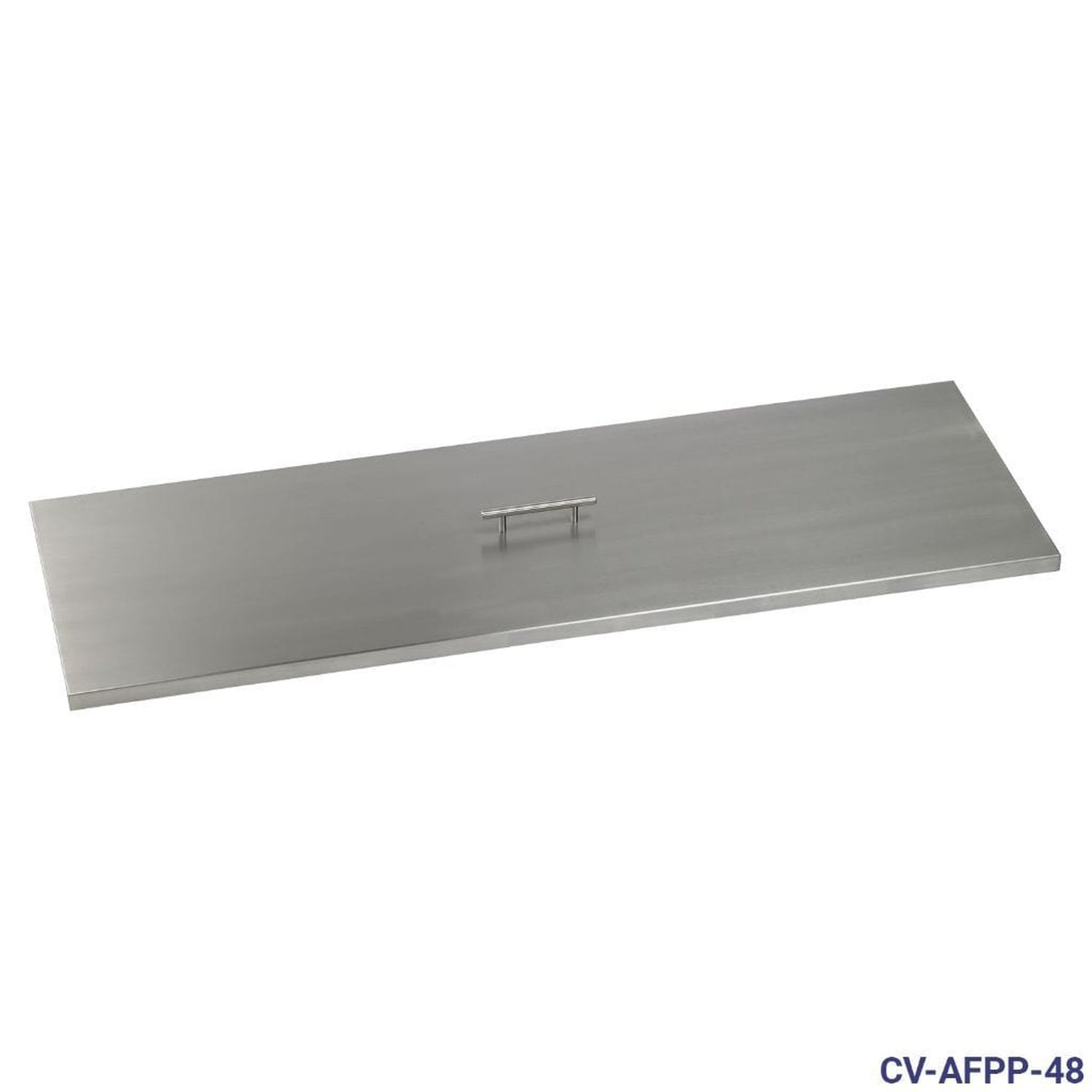 American Fireglass Stainless Steel Cover for Rectangular Drop-In Fire Pit Pan