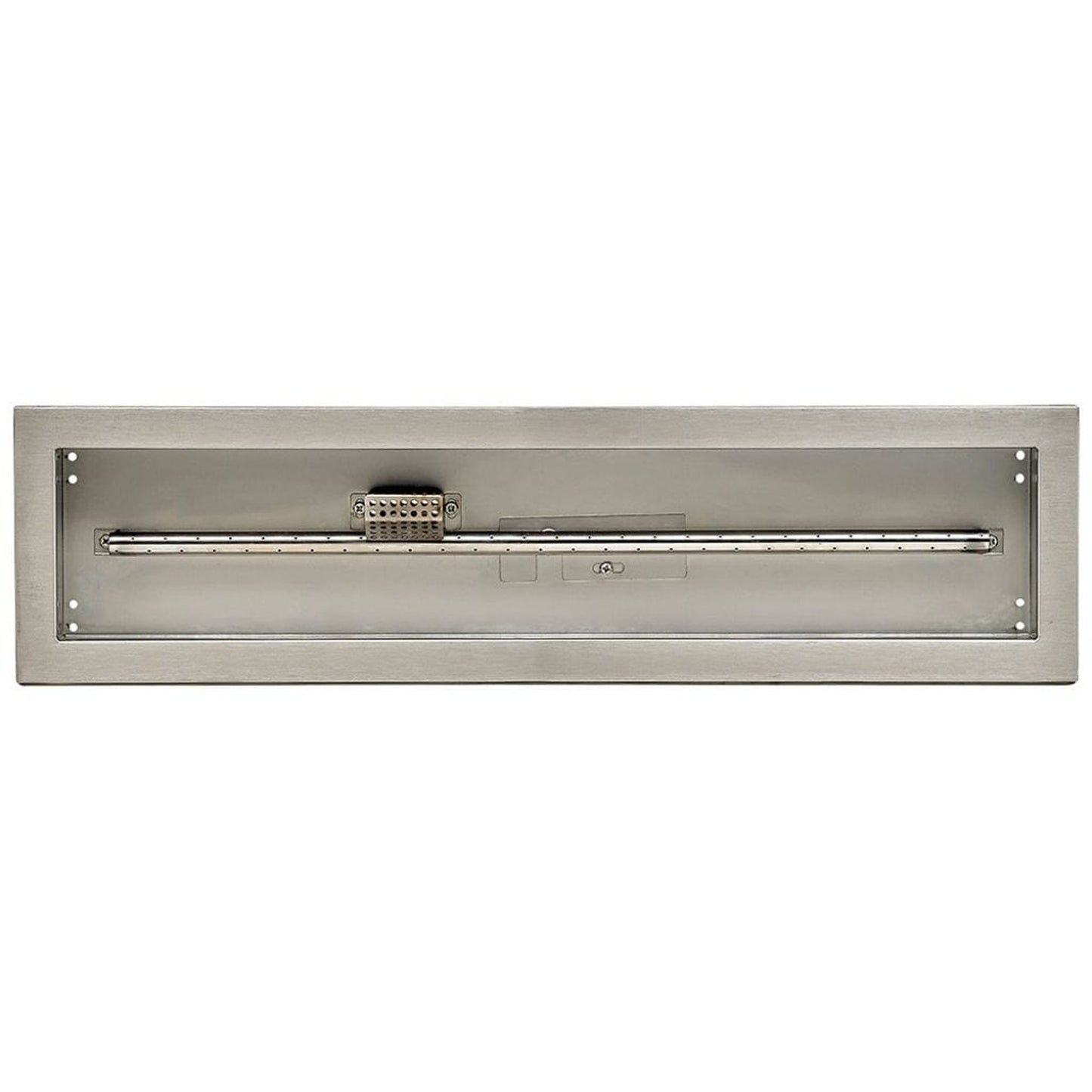 American Fireglass Stainless Steel Linear Drop-in Fire Pit Pan With Electric Ignition System kit, CSA Certified